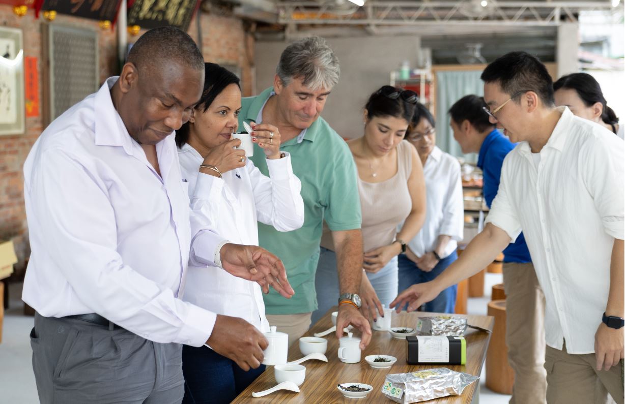 Guests savor the delicate flavors of different teas