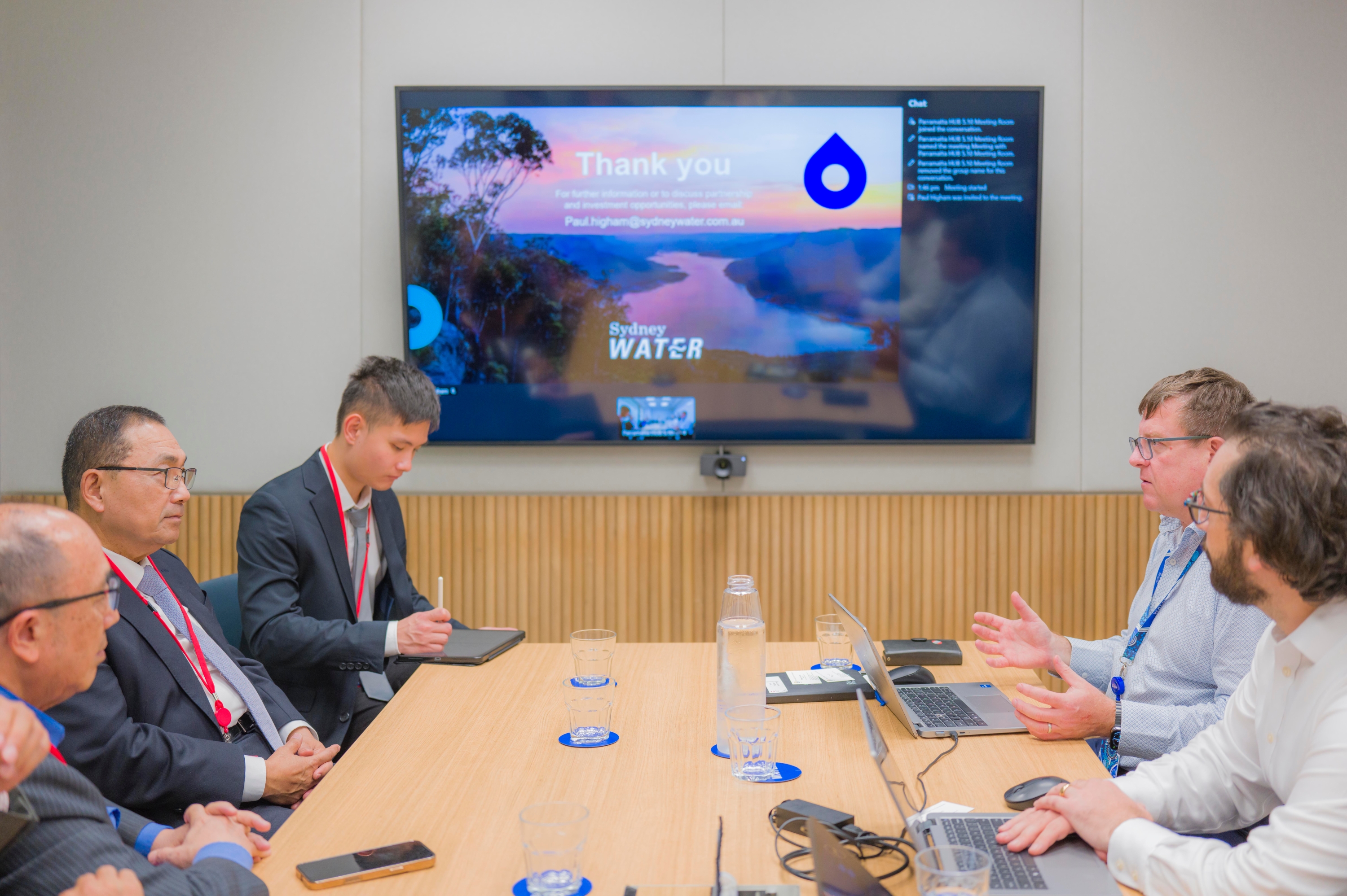 新北市長侯友宜帶領市府團隊在澳洲雪梨拜訪水務機構Sydney Water