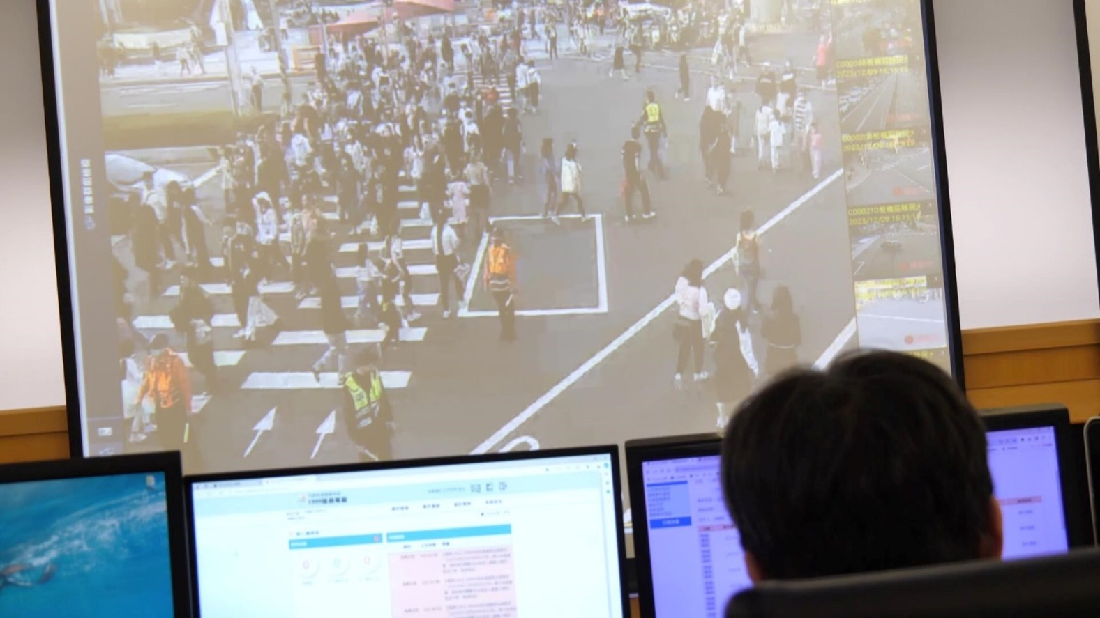 即時監測人流及車流，調整交通號誌配時