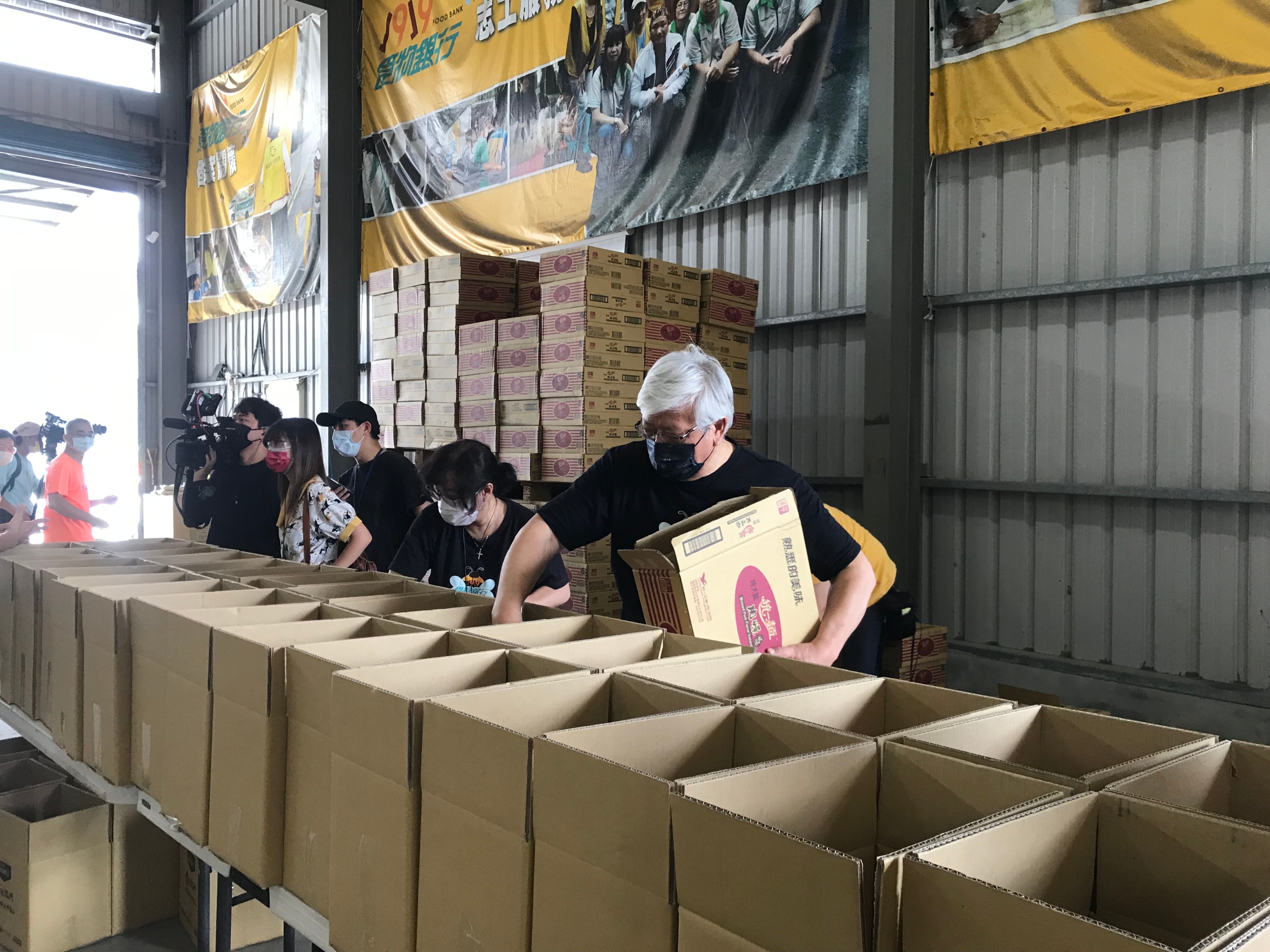 Home delivery of food boxes feeds disadvantaged families